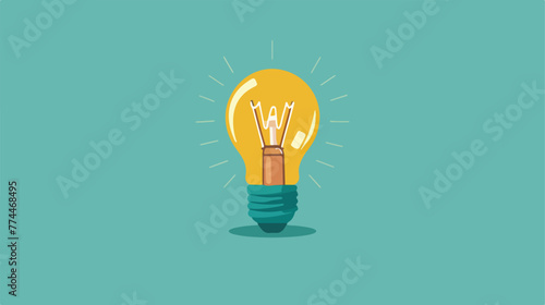 Light bulb idea creativity innovation icon flat car