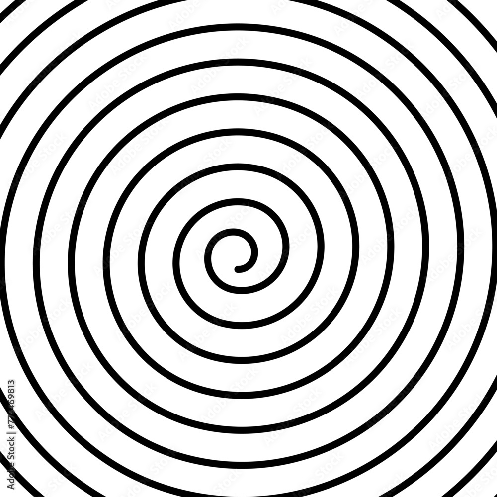 Thin spiral line background. Snail shell texture. Swirl, tornado or vortex pattern. Black and white wallpaper with hypnotic vertigo effect. Dynamic spin ornament. Vector graphic illustration. Thin spiral line background. Snail shell texture. Swirl, tornado or vortex pattern. Black and white wallpaper with hypnotic vertigo effect. Dynamic spin ornament. Vector graphic illustration.