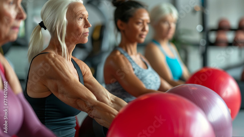 Gemeinschaftliche Fitness: Seniorinnen bei einer Gymnastikstunde.