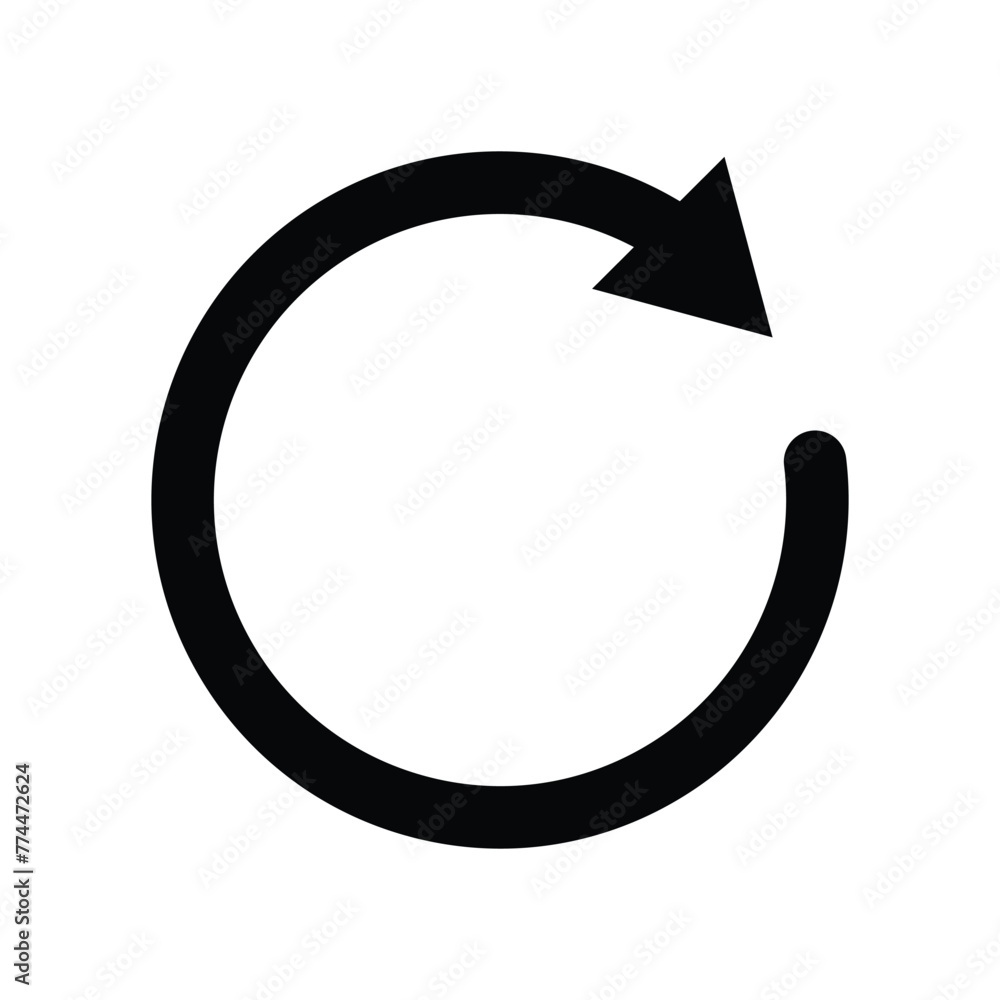 Redo icon. Undo, reload, refresh, loading, recycle and repeat symbol. Vector illustration. Redo icon. Undo, reload, refresh, loading, recycle and repeat symbol. Vector illustration.