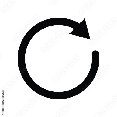 Redo icon. Undo, reload, refresh, loading, recycle and repeat symbol. Vector illustration.