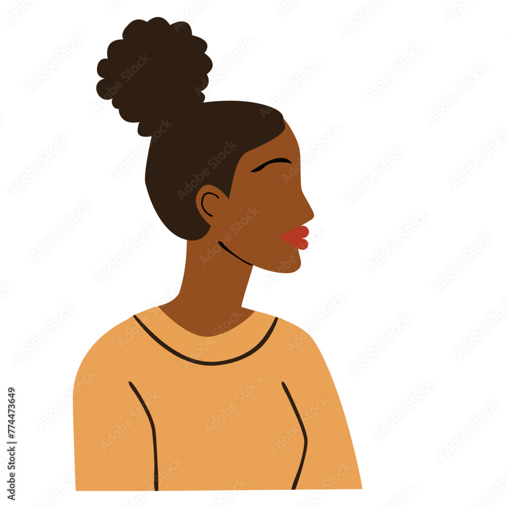 Woman with Afro puff
Woman with Afro puff