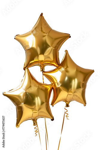 Gold star balloon - AI Generated