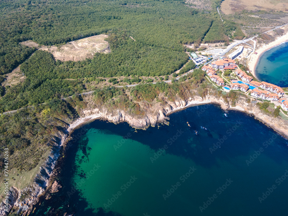Obraz premium Aerial view of The Driver Beach near resort of Dyuni, Bulgaria