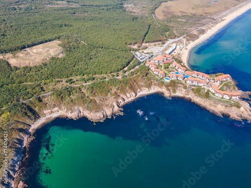 Aerial view of The Driver Beach near resort of Dyuni, Bulgaria photo