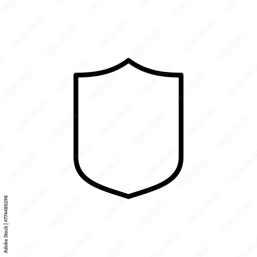 Obraz premium Shield vector vector icon isolated on white background. Protection icon vector. Security vector icon