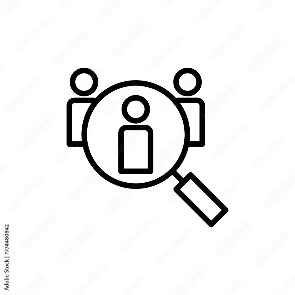 Hiring icon vector isolated on white background. Human resources concept. Recruitment. Search job vacancy icon. Hire. Find people icon Hiring icon vector isolated on white background. Human resources concept. Recruitment. Search job vacancy icon. Hire. Find people icon
