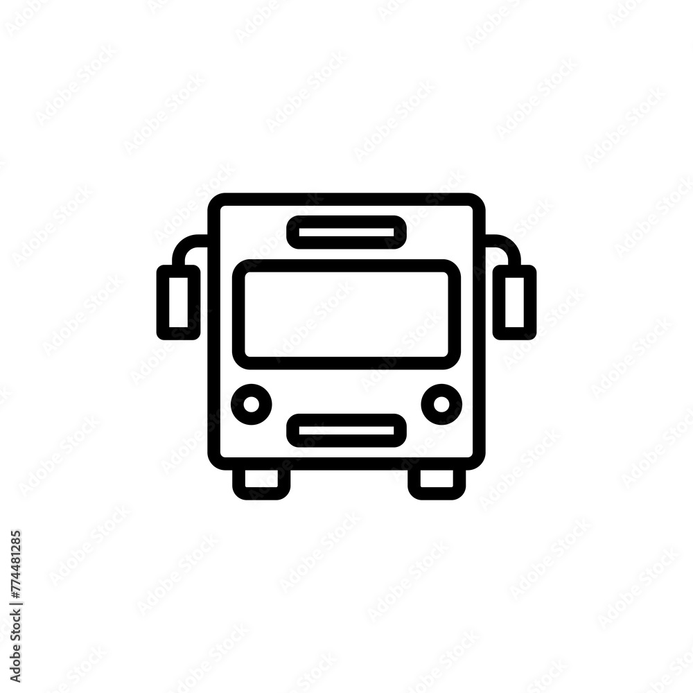 Bus Icon vector isolated on white background. Black bus vector icon Bus Icon vector isolated on white background. Black bus vector icon