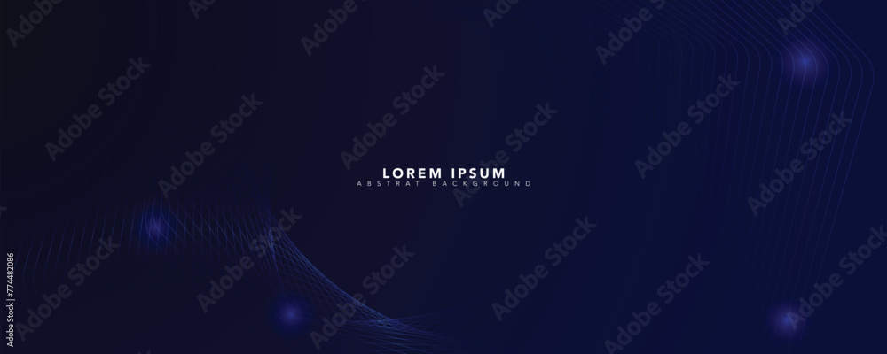 Modern abstract background with glowing geometric lines. Gradient hexagon shape design. Futuristic technology concept. Suit for banner, brochure, science, website, corporate, poster, cover - obrazy, fototapety, plakaty 