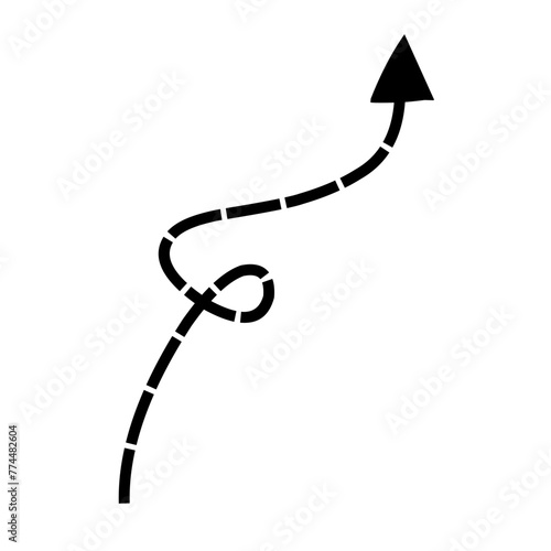 hand drawn dashed arrow