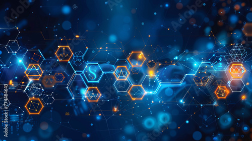health care and science icon pattern medical innovation concept background., generative ai