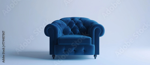 blue chair with a background
