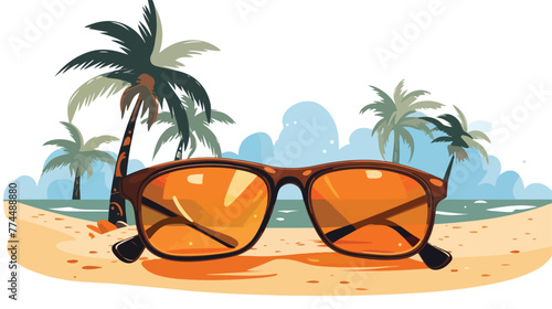 Summer beach and vacation with flemish sunglasses s