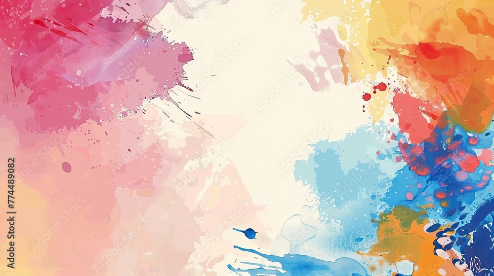 World Art Day background with copy space area on side for text. Abstract, colour, and art background. Colorful background, design, banner, poster. World Art Day background with copy space area on side for text. Abstract, colour, and art background. Colorful background, design, banner, poster.
