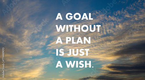 Canvastavla A goal without a plan is just a wish