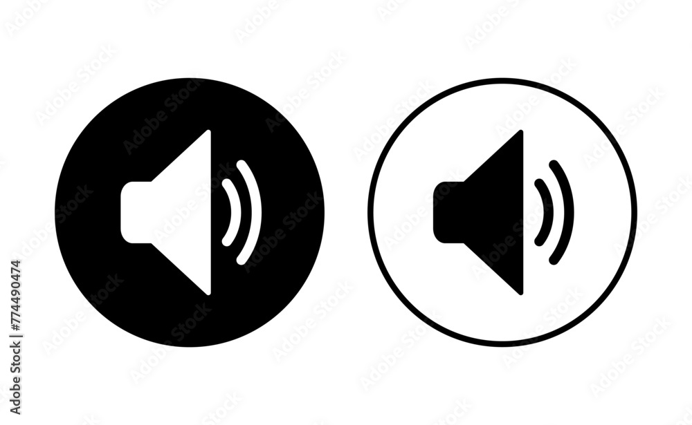 Speaker icon set. volume icon vector. loudspeaker icon vector. sound symbol Speaker icon set. volume icon vector. loudspeaker icon vector. sound symbol