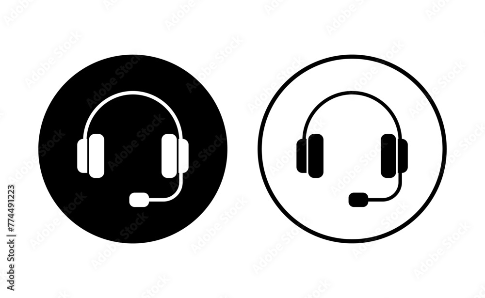 Headphone icon set. Headvector icon symbols Headphone icon set. Headvector icon symbols