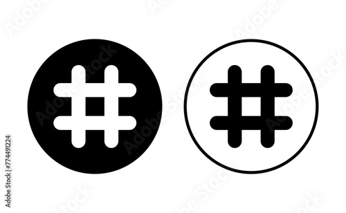 Hashtag icon set. hashtag symbol