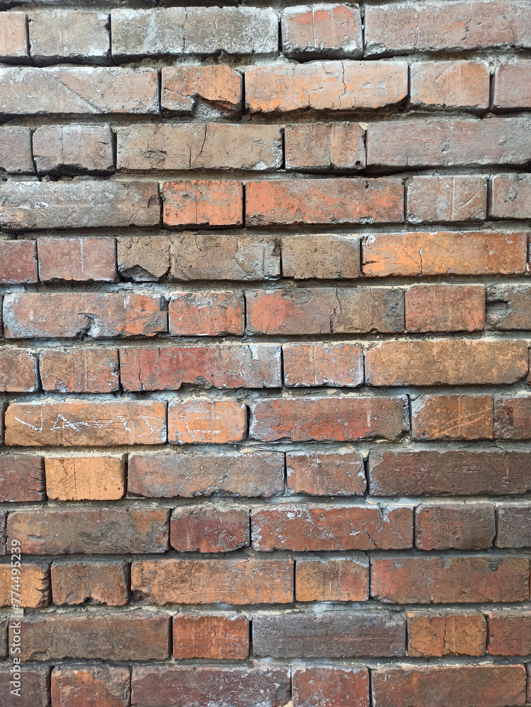 Brick wall texture background old and grunge painted neon old grafittis signs Brick wall texture background old and grunge painted neon old grafittis signs