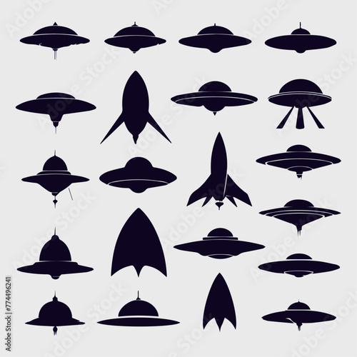 ufo silhouette collection design © AinStory