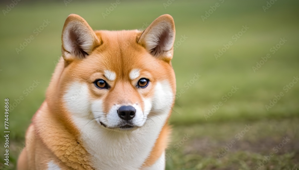 Shiba Inu Looking Curious With Its Fox Like Face