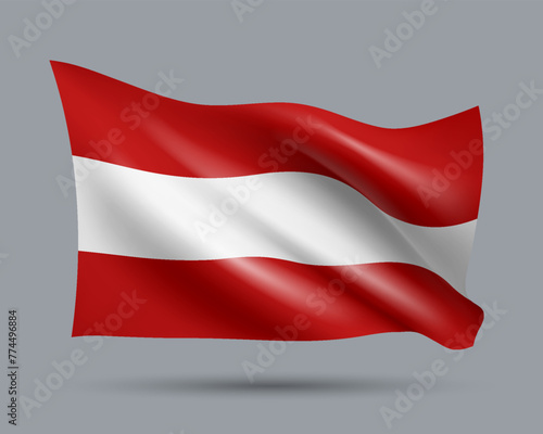 Vector illustration of 3D-style flag of Austria isolated on light background. Created using gradient meshes, EPS 10 vector design element from world collection Free Download Vector illustration of 3D-style flag of Austria isolated on light background. Created using gradient meshes, EPS 10 vector design element from world collection - GFXLoad