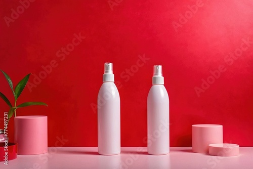 Product packaging mockup photo of Spray bottle, studio advertising photoshoot © Kheng Guan Toh