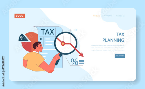 Financial planning web or landing.