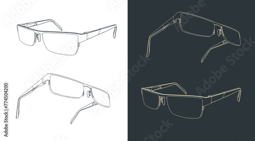 Glasses illustrations