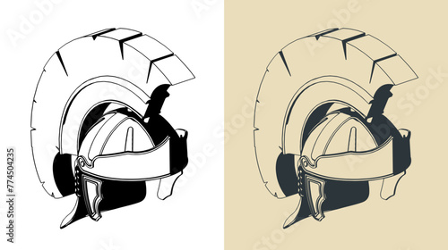 Roman legionary helmet