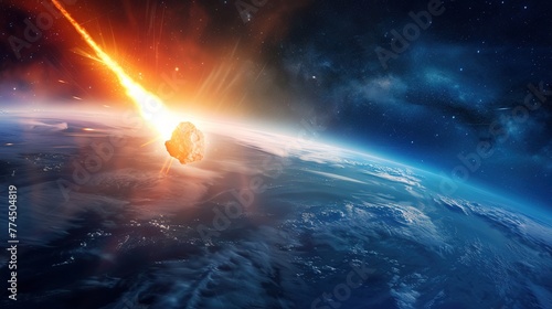 The concept of National asteroid day. Background for science, education, and business.