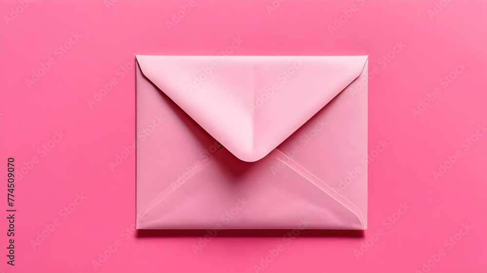 Minimal Romantic Composition: Pink Envelope on Pink Background - Flat Lay with Copy Space | Valentine's Day, Love Letter, Stationery, Lifestyle, Relationship, Wedding Invitation, Greeting Card Minimal Romantic Composition: Pink Envelope on Pink Background - Flat Lay with Copy Space | Valentine's Day, Love Letter, Stationery, Lifestyle, Relationship, Wedding Invitation, Greeting Card