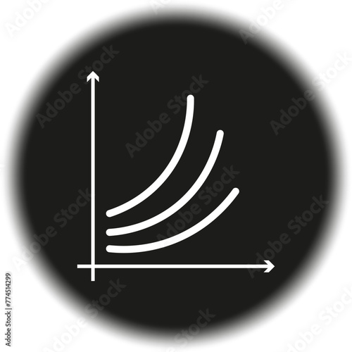 Graphic representation in coordinate system. Abstract statistical chart. Vector diagram illustration. Vector illustration. EPS 10.