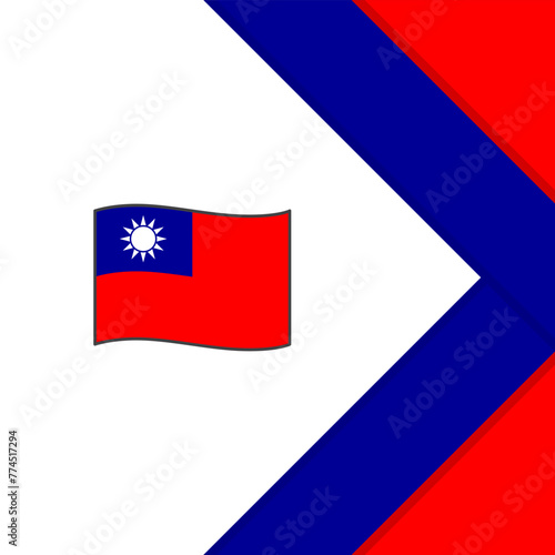 Free Download Taiwan Flag Abstract Background Design Template. Taiwan Independence Day Banner Social Media Post. Taiwan Cartoon - GFXLoad