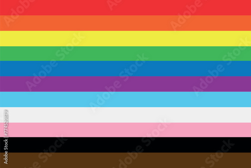 Vector flat new lgbtq flag