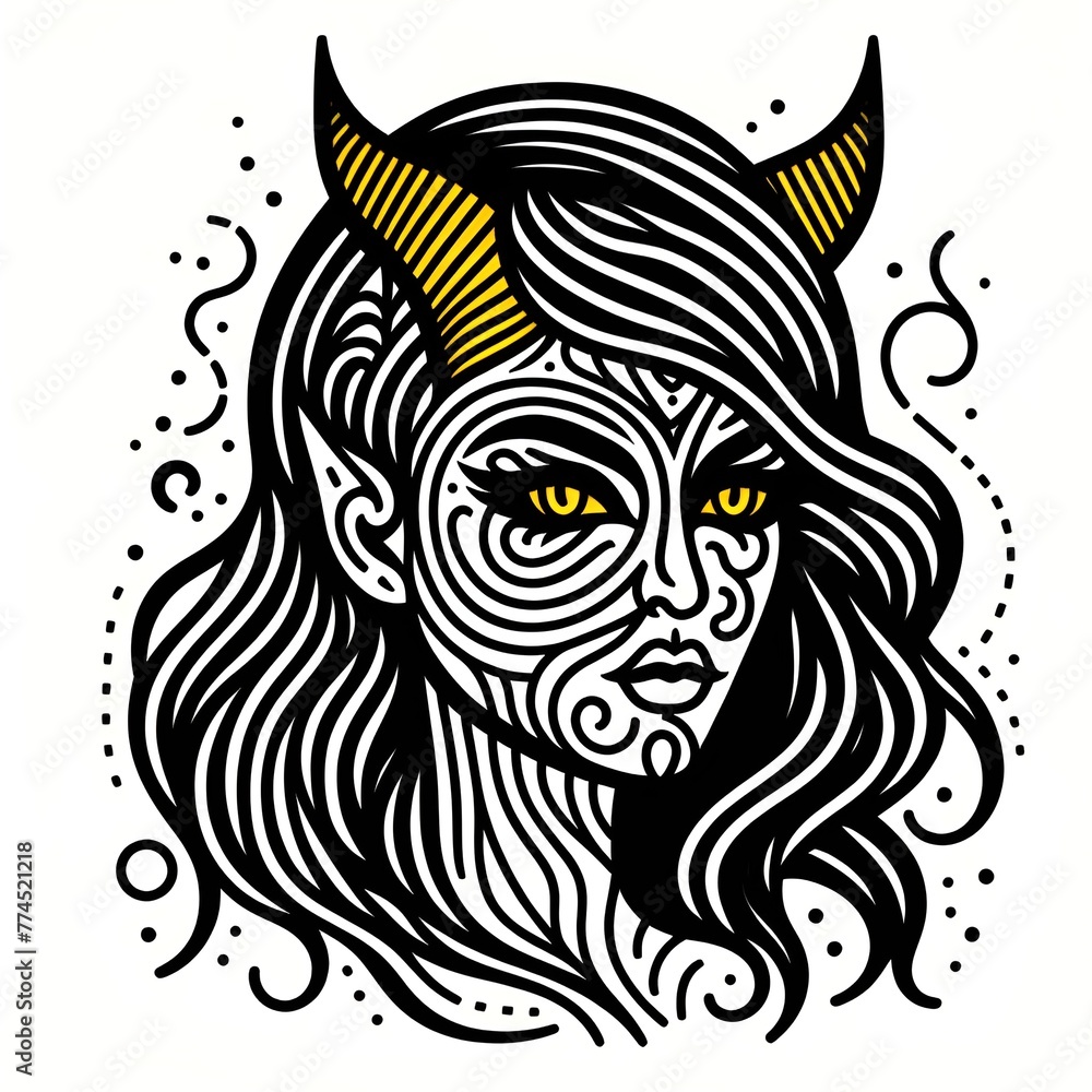 Obraz premium Devil lady illustration