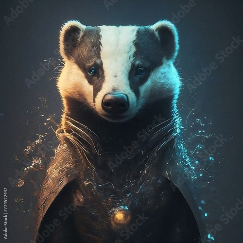 futuristic photography badger
