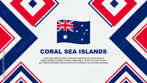 Wallpaper Mural Coral Sea Islands Flag Abstract Background Design Template. Coral Sea Islands Independence Day Banner Wallpaper Vector Illustration. Coral Sea Islands Independence Day Torontodigital.ca