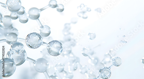 Floating Bubbles cosmetic essence liquid molecule