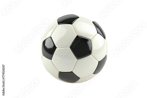 Shinny black and white football