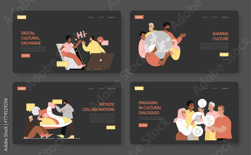 Cultural Connectivity set. Vector illustration