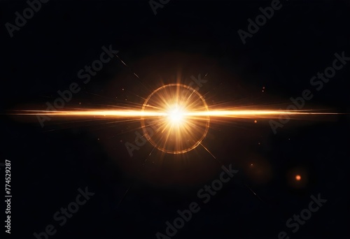 Authentic Anamorphic Lens Flare with Ring Ghost Effect © JazzRock