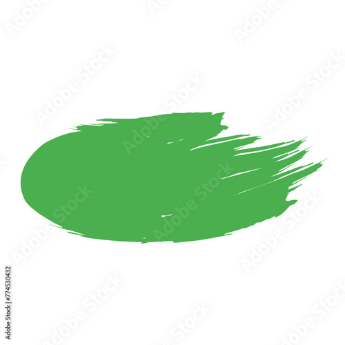 Green hand painted vector abstract brush