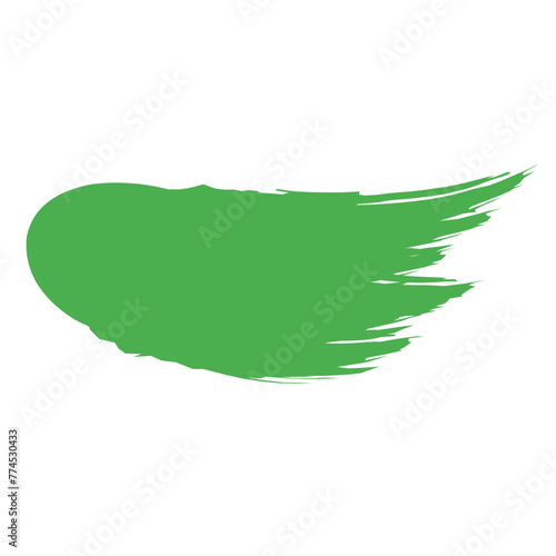 Green hand painted vector abstract brush