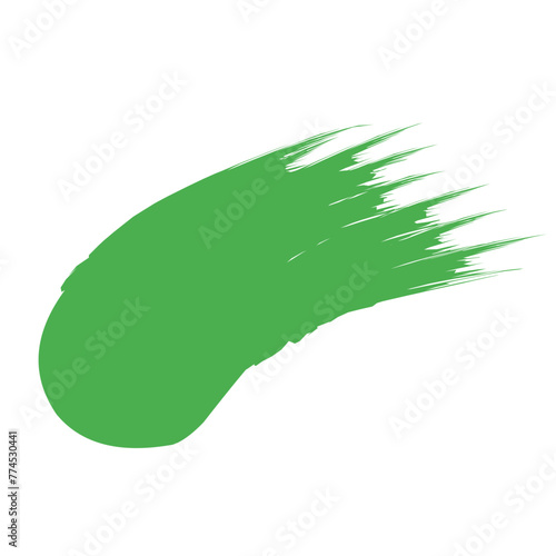 Green hand painted vector abstract brush