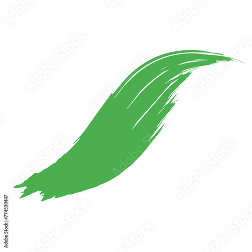 Green hand painted vector abstract brush