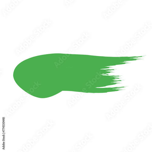 Green hand painted vector abstract brush