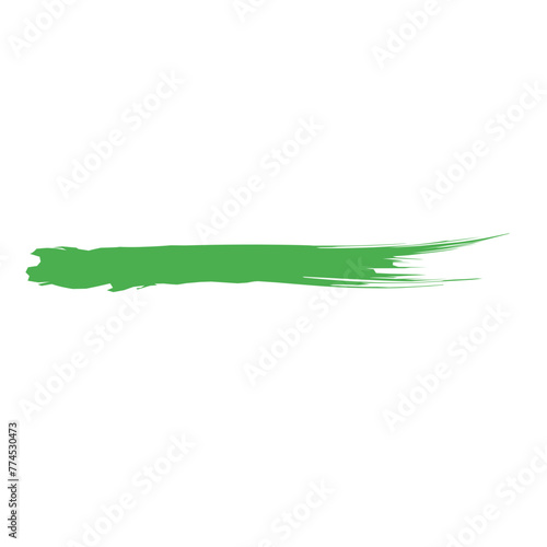 Green hand painted vector abstract brush