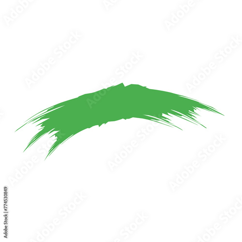 Green hand painted vector abstract brush
