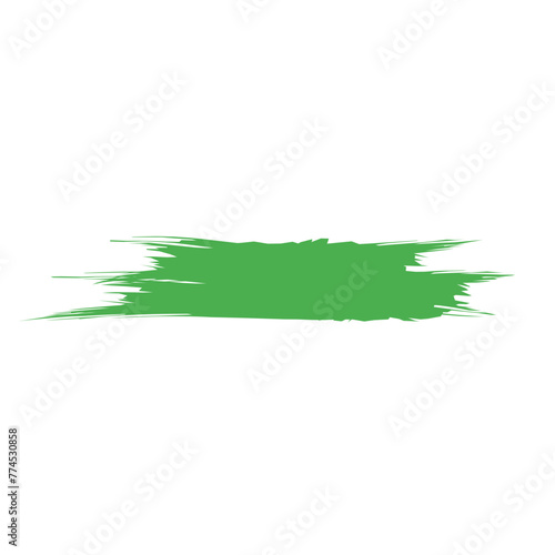 Green hand painted vector abstract brush